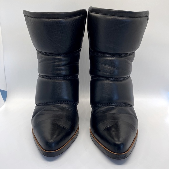 Chloe Black Ankle Warm Boots Booties - Picture 3 of 13